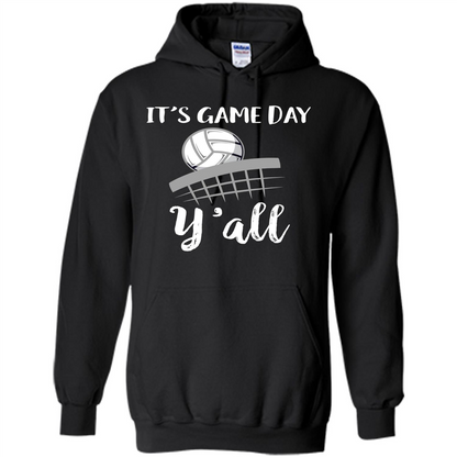Volleyball Lovers T-shirt It's Game Day Y'all Tshirt Black