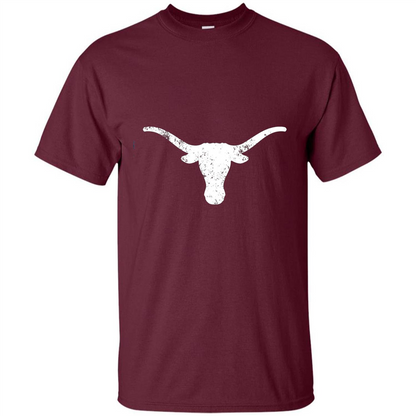 Texas Longhorn Distressed T-Shirt Texas Cowboy State T-shirt Maroon