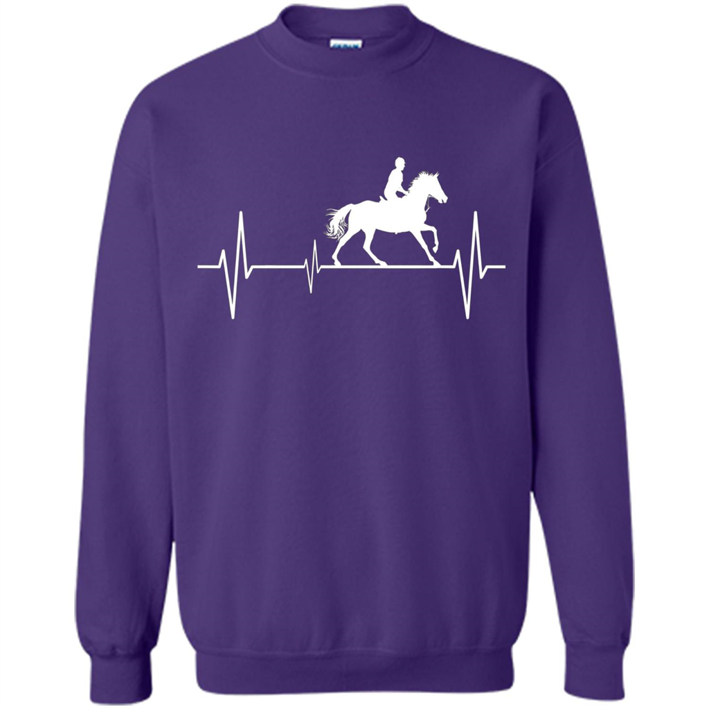 Horse Riding Heartbeat T-shirt Orange