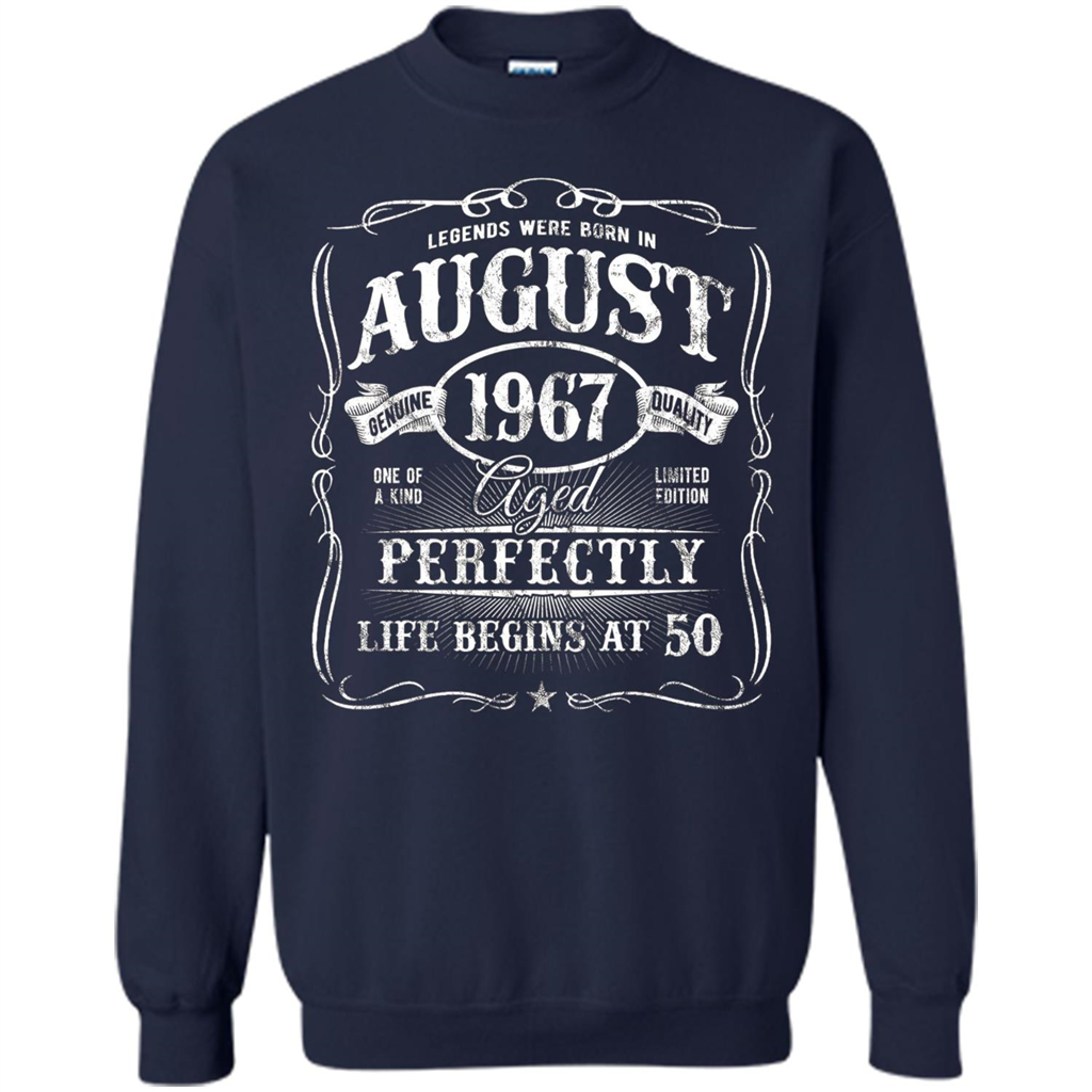 Legends Were Born In August 1967 T-shirt Navy