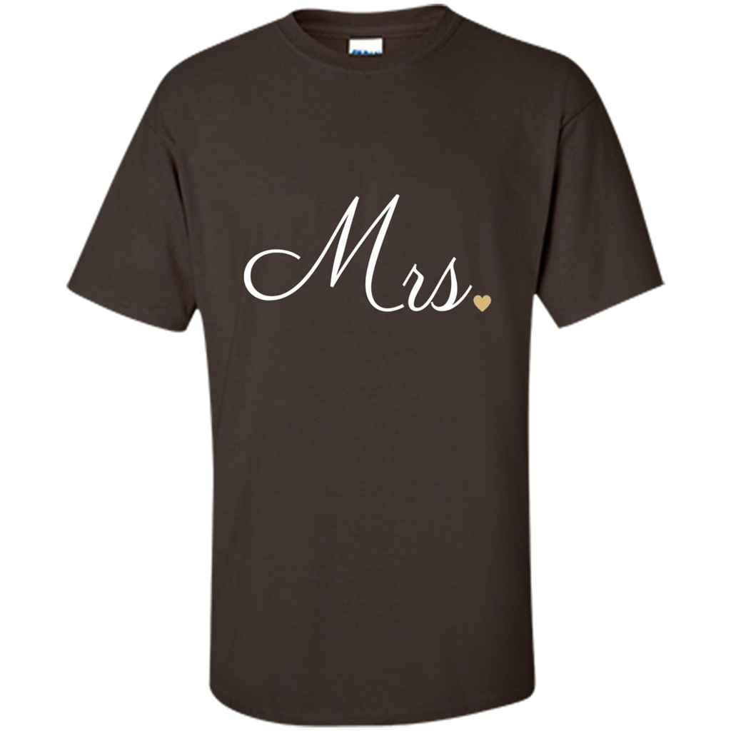 Mrs. Wedding T-shirt Dark Chocolate