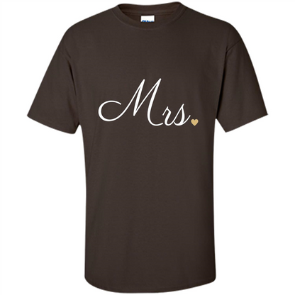 Mrs. Wedding T-shirt Dark Chocolate