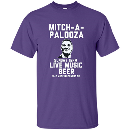 Mitch-a-palooza Live Music Beer T-shirt Purple