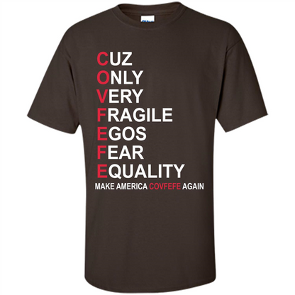 American T-shirt Make America Covfefe Again Dark Chocolate