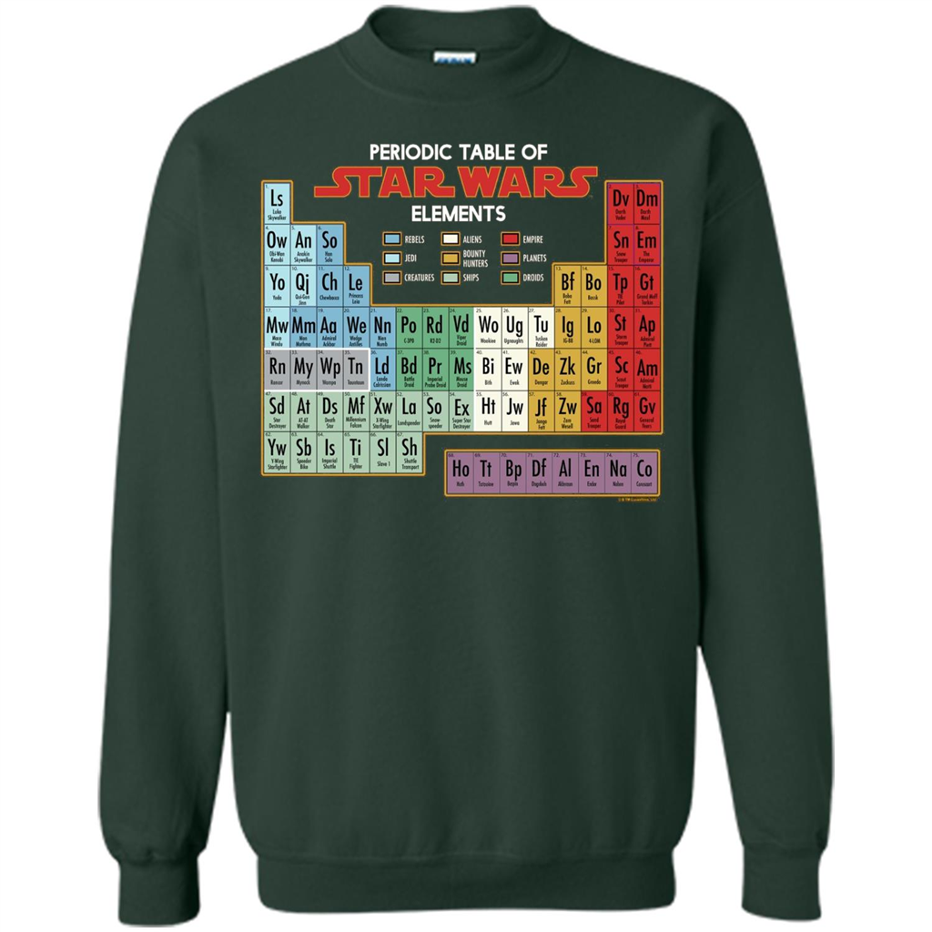 Movie T-shirt Periodic Table of Elements Graphic T-Shirt Forest Green