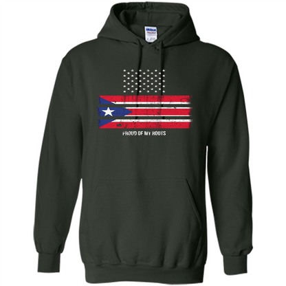 Puerto Rico USA Flag Pride T-Shirt Forest Green