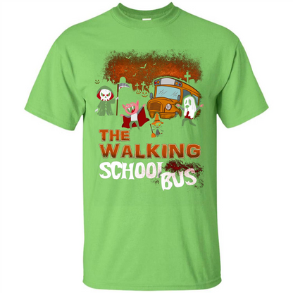 Halloween T-shirt The Walking School Bus T-shirt Lime