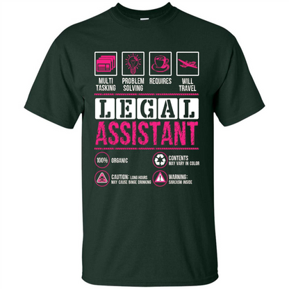 Legal Assistant T-shirt Funny Legal Assistant T-shirt Forest Green