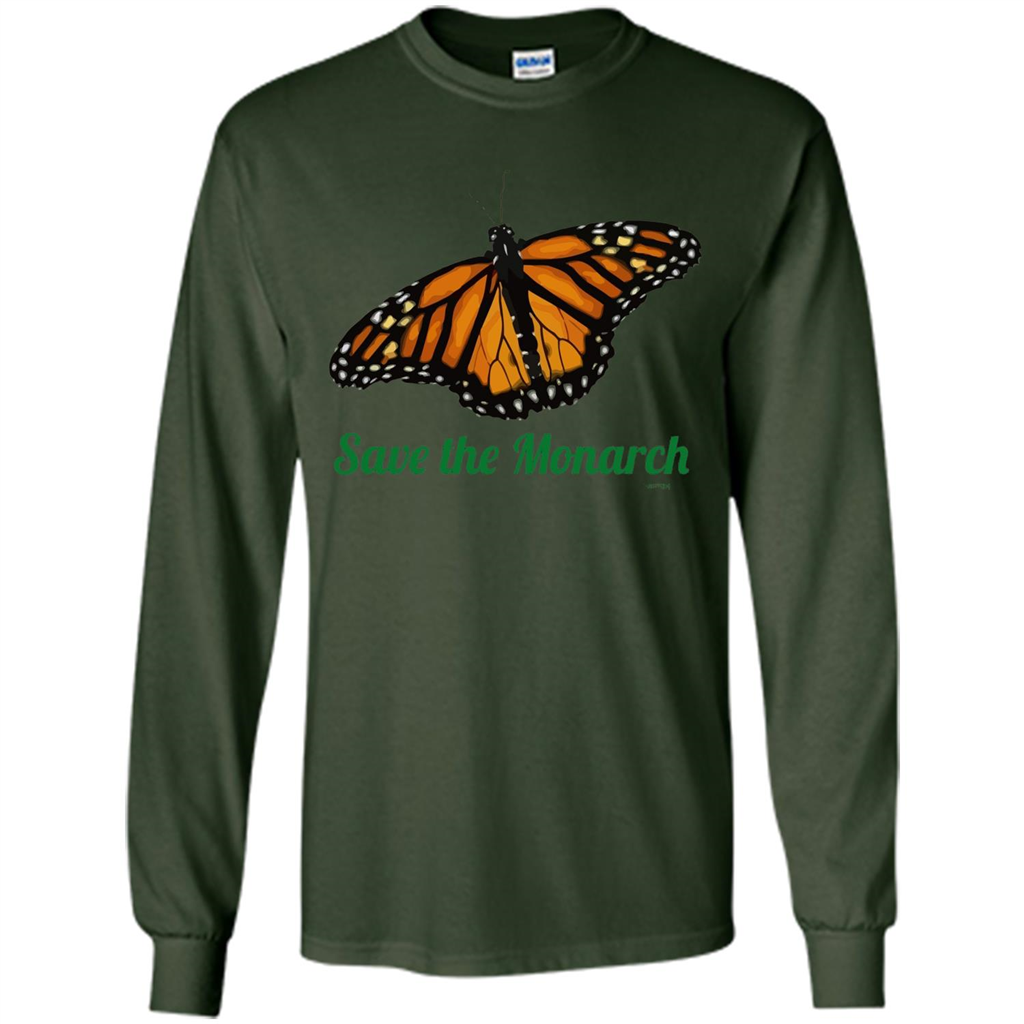 Save the Monarch Butterfly T-shirt Forest Green