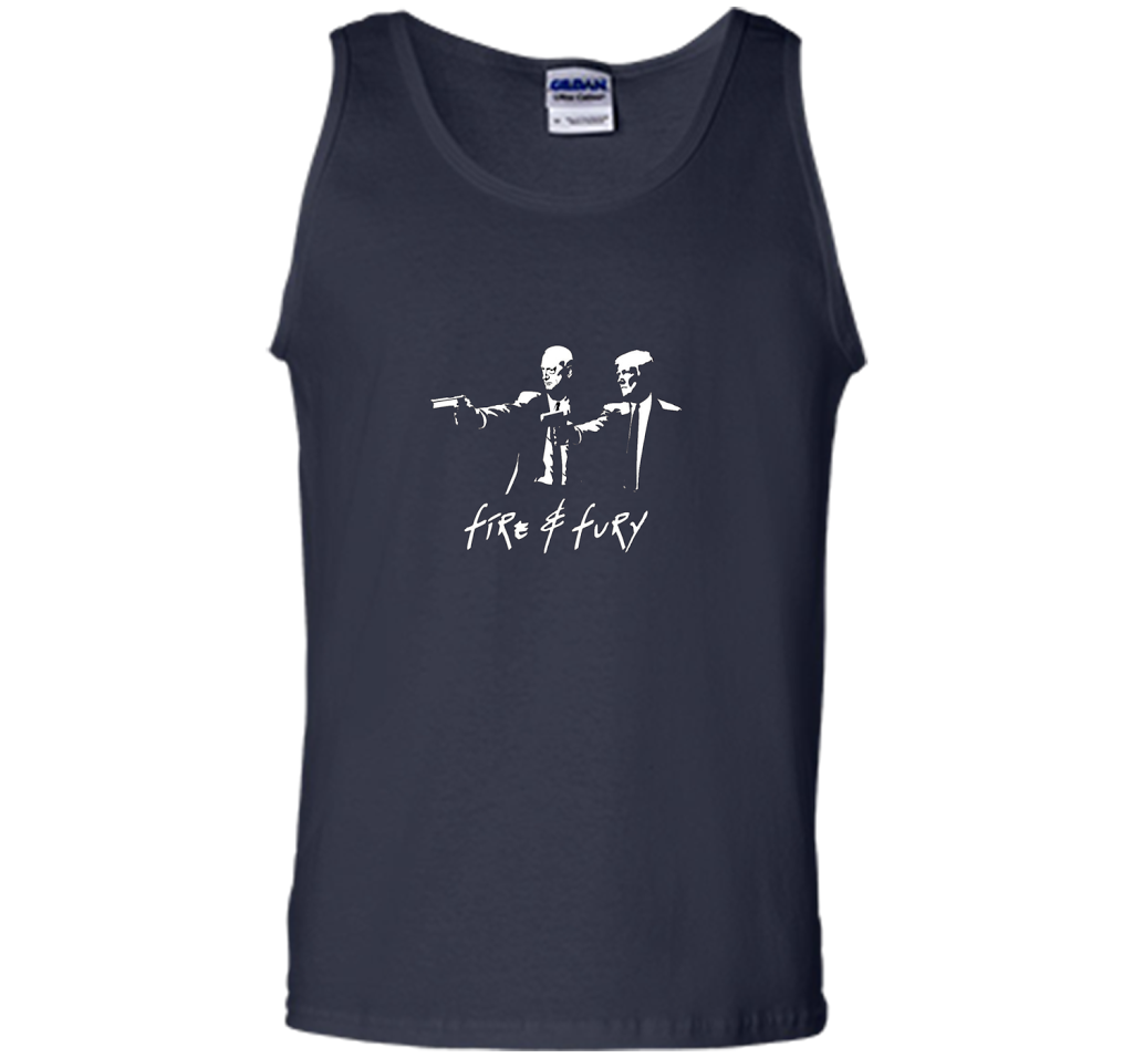 President Trump And General Mattis Fire And Fury T-shirt Navy