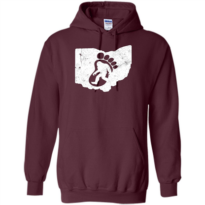 Ohio Hunting Bigfoot T-shirt Maroon