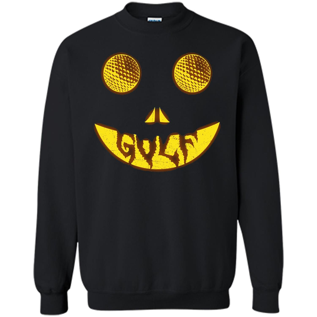Halloween Costume Golf Scary Face Halloween T-Shirt Black