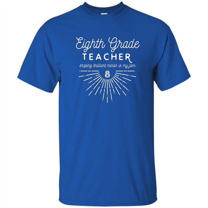 Teacher T-Shirts by F5 Eighth Grade Teacher T-shirt Royal