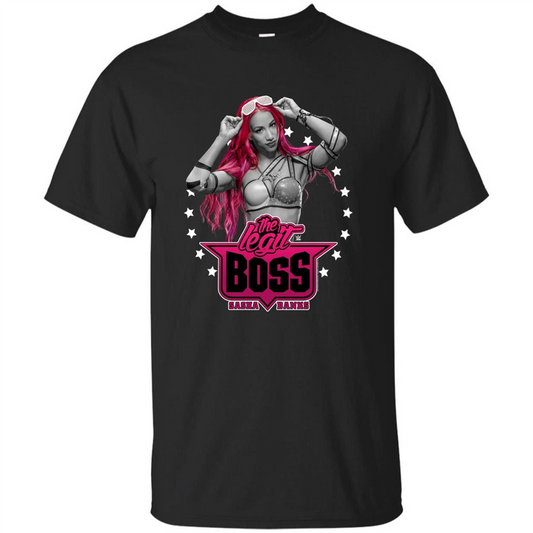Sasha Banks Pink Hair T-shirt Black