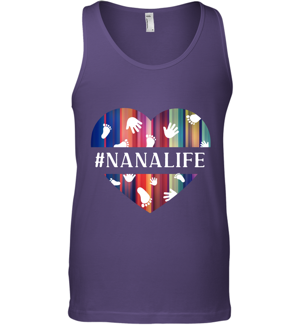 Hash Tag Nana Life Grandmom Shirt Tank Top Purple