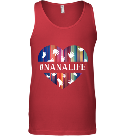 Hash Tag Nana Life Grandmom Shirt Tank Top Red