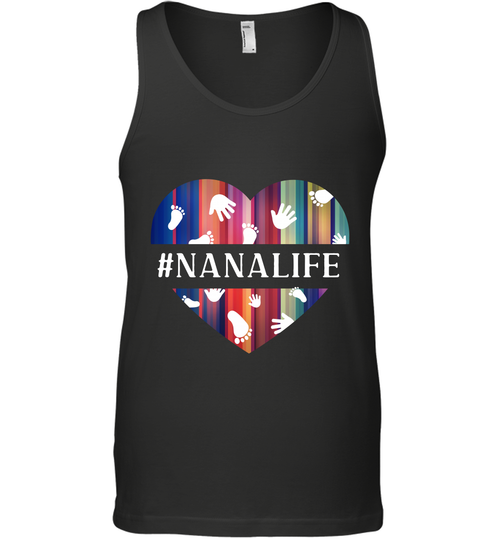 Hash Tag Nana Life Grandmom Shirt Tank Top Black