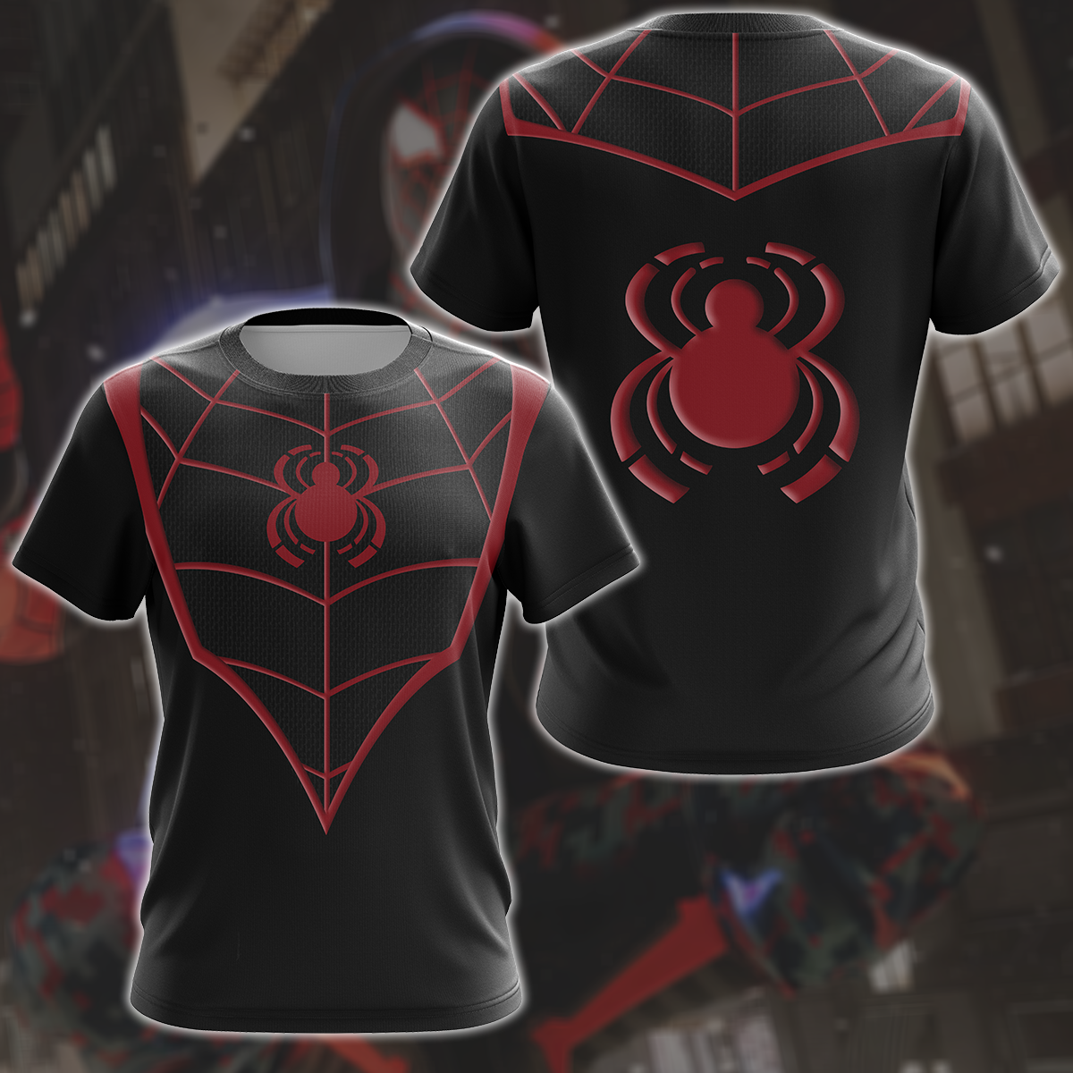 Spider-Man 2 Miles Morales The End Suit Cosplay Video Game All Over Pr -  WackyTee