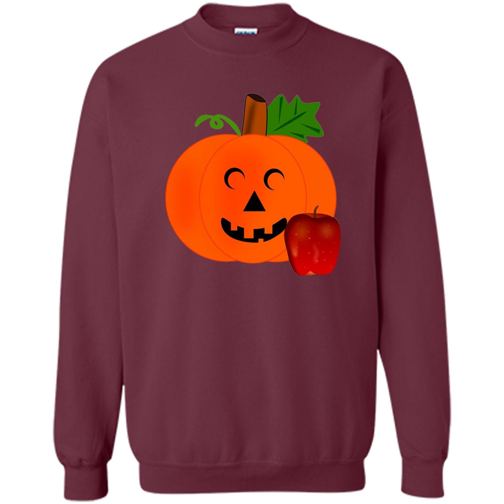 Cute Teacher Pumpkin Apple Halloween Costume T-shirt Maroon