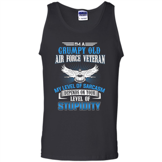 I'm A Grumpy Old Air Force Veteran T-shirt Black