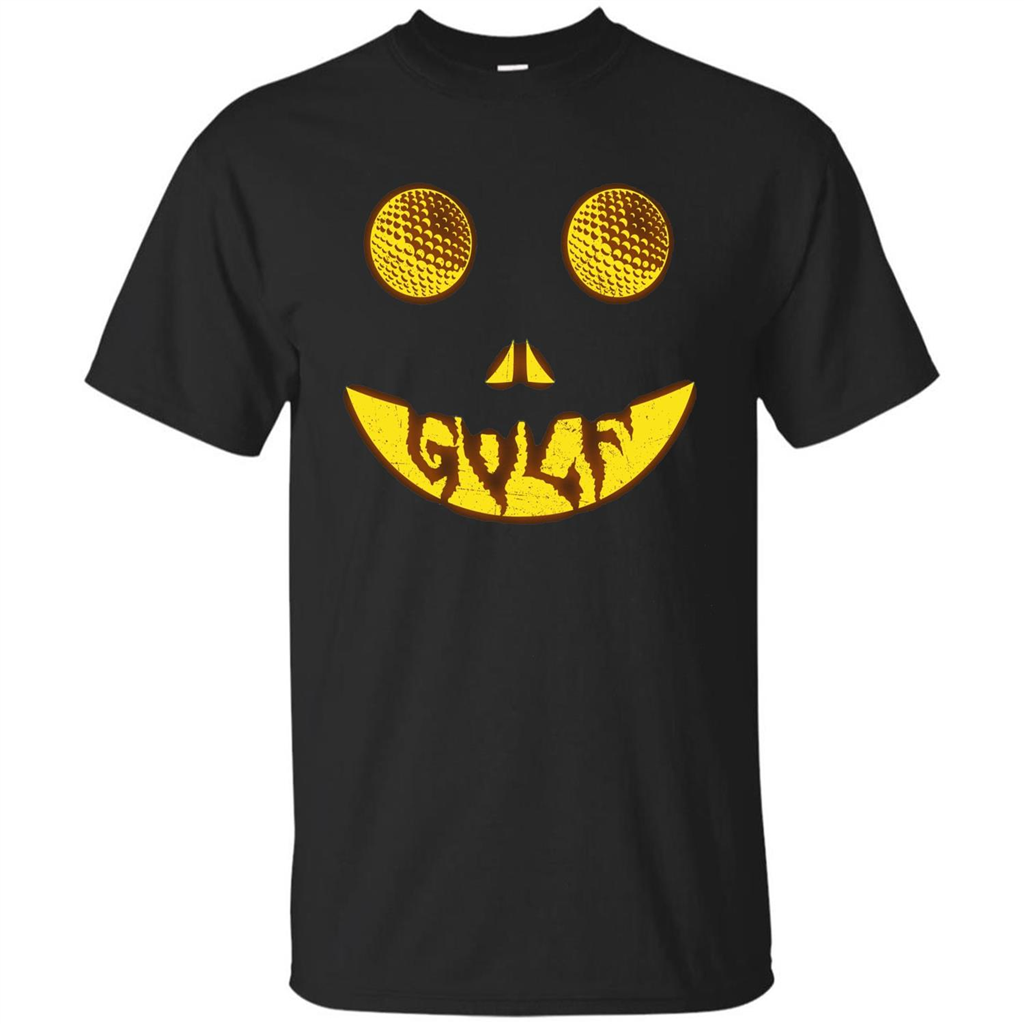 Halloween Costume Golf Scary Face Halloween T-Shirt Black