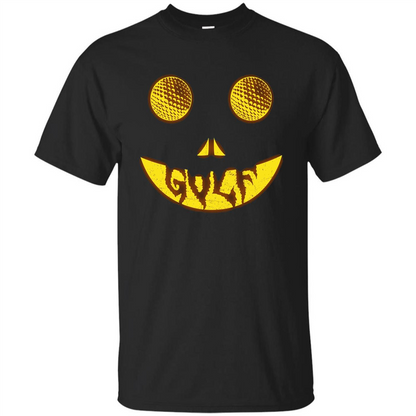 Halloween Costume Golf Scary Face Halloween T-Shirt Black