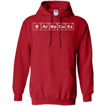 Barbecues (B-Ar-Be-Cu-Es) Funny Elements Spelling T-Shirt Red