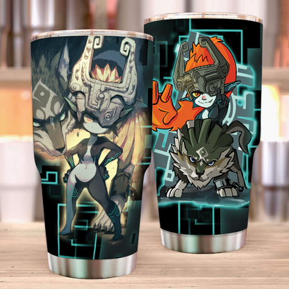 Wolf Link & Midna Tumbler 30oz