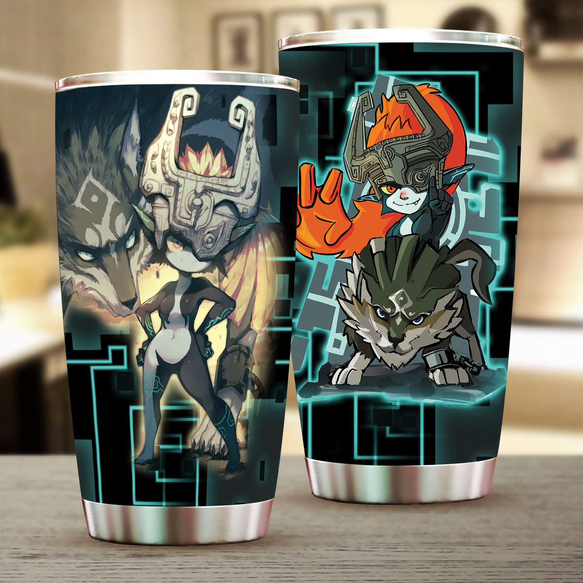 Wolf Link & Midna Tumbler 20oz
