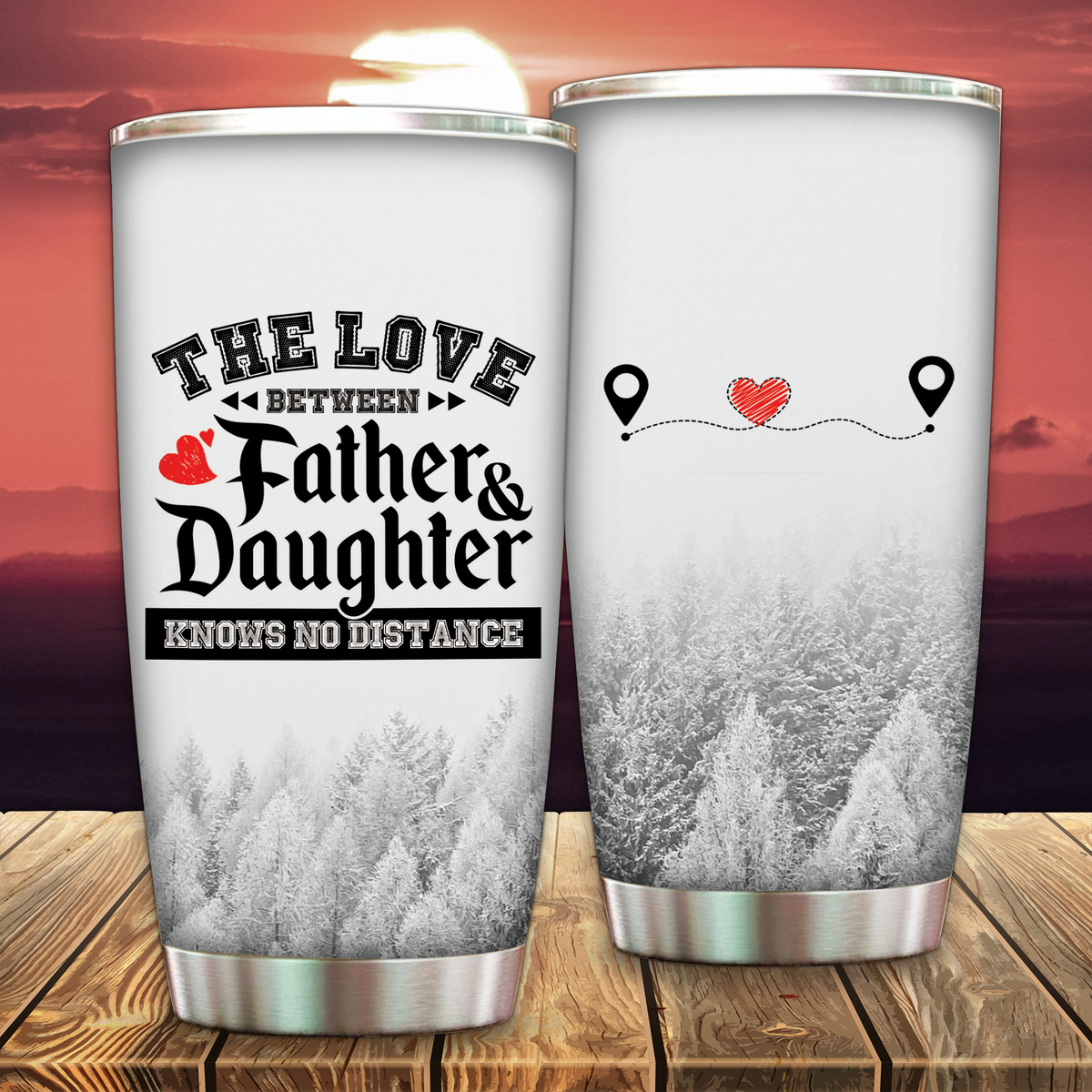 The Love Between Father And Daughter Knows No Distance Tumbler 20oz