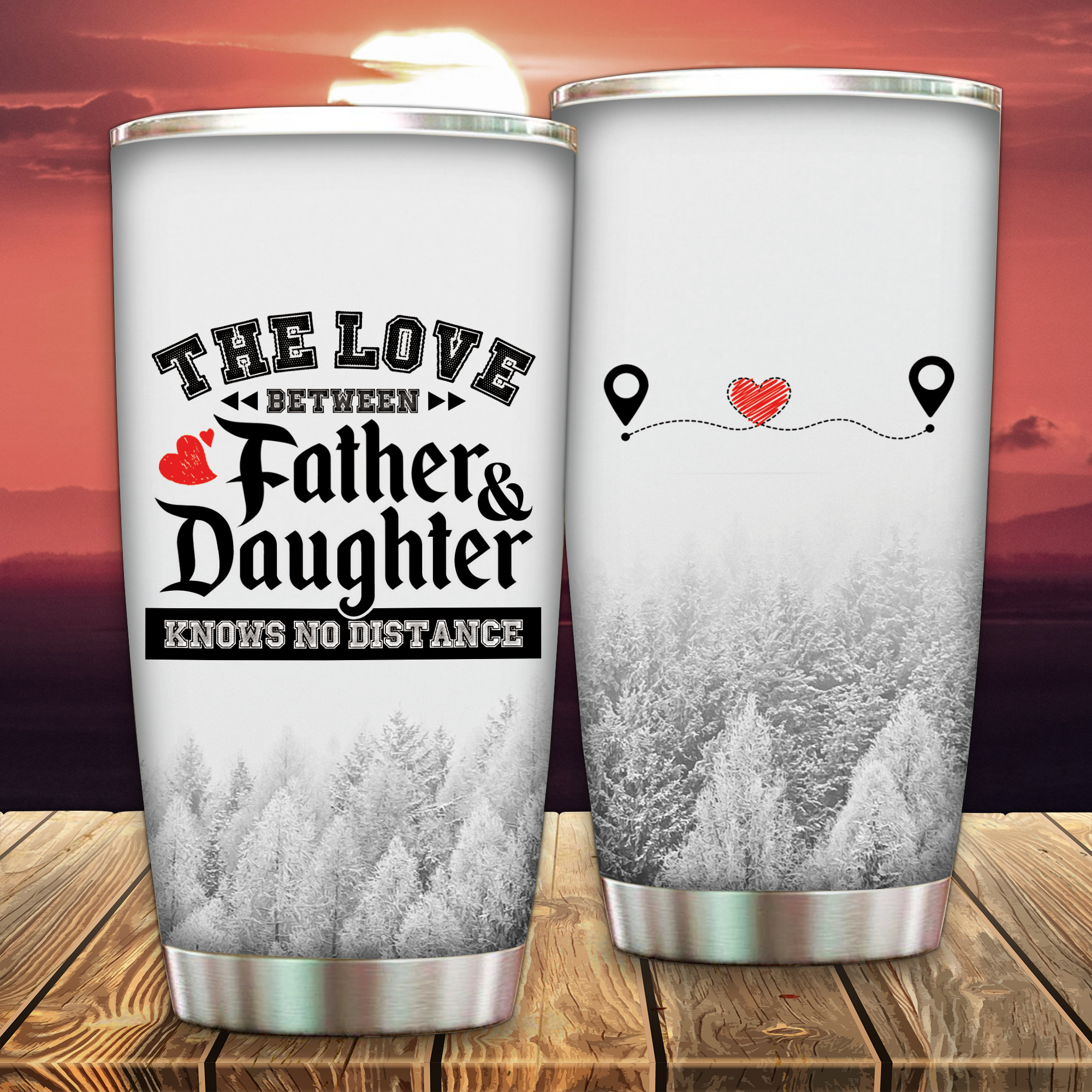 The Love Between Father And Daughter Knows No Distance Tumbler