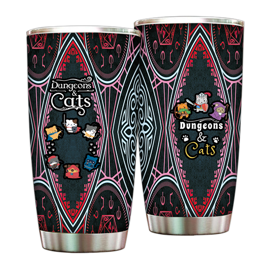 Dungeons And Cats Tumbler 20oz