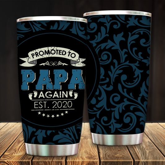 Promoted To Papa Est 2020 Tumbler 20oz