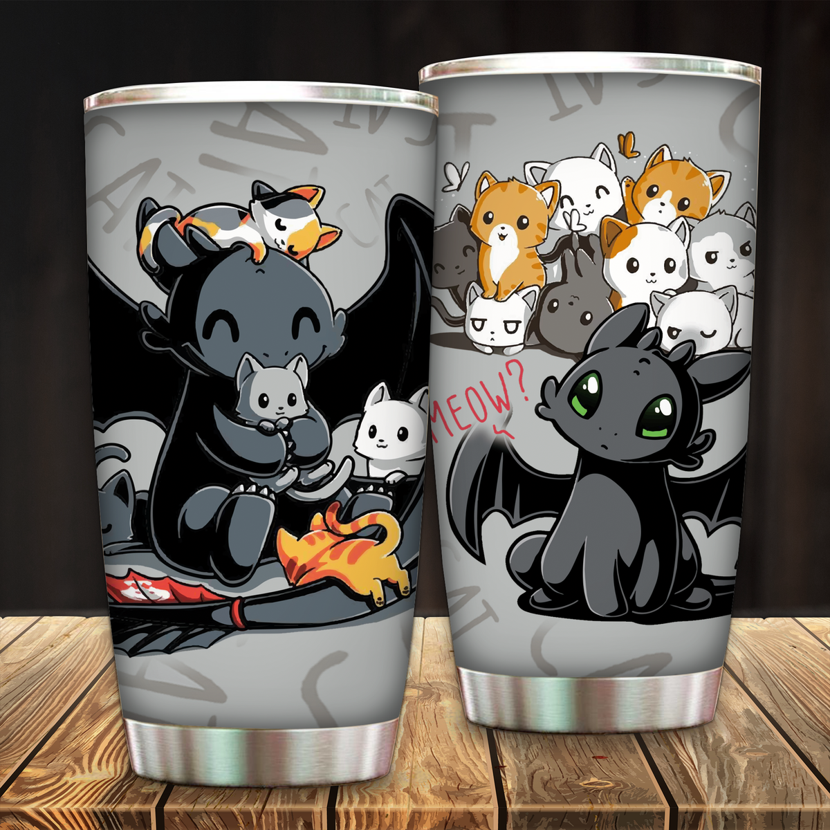 How to Train Your Dragon x Cats Tumbler 20oz