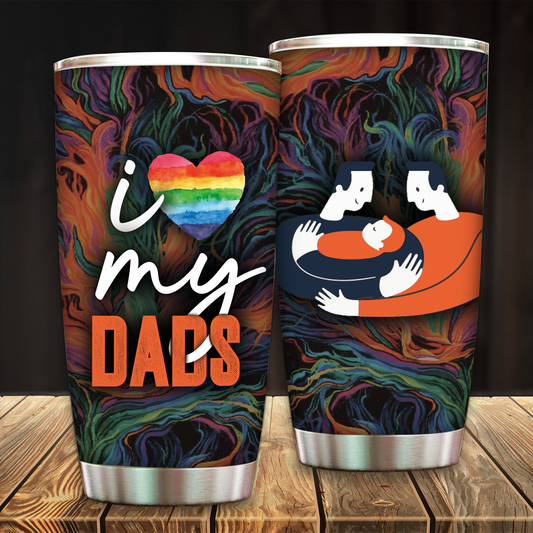 LGBT I Love Dads Tumbler 20oz
