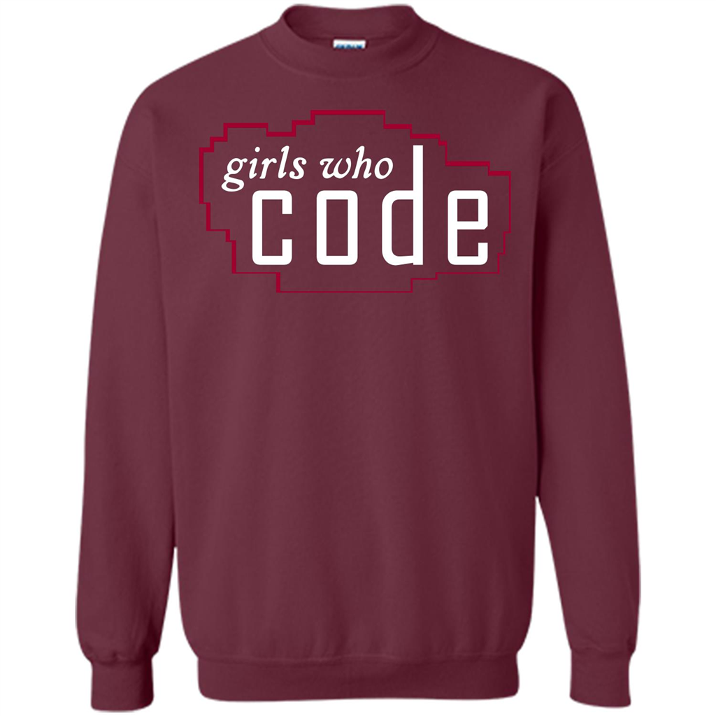 Coder T-shirt Girls Who Code T-shirt Maroon