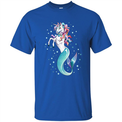 Unicorn Mermaid Mermicorn Cute T-Shirt Royal