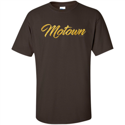 MOTOWN GOLD T-shirt Detroit Michigan Motor T-Shirt Dark Chocolate