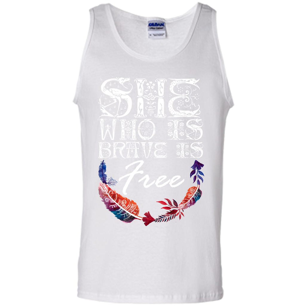 She Is Brave Is Free T-shirt White