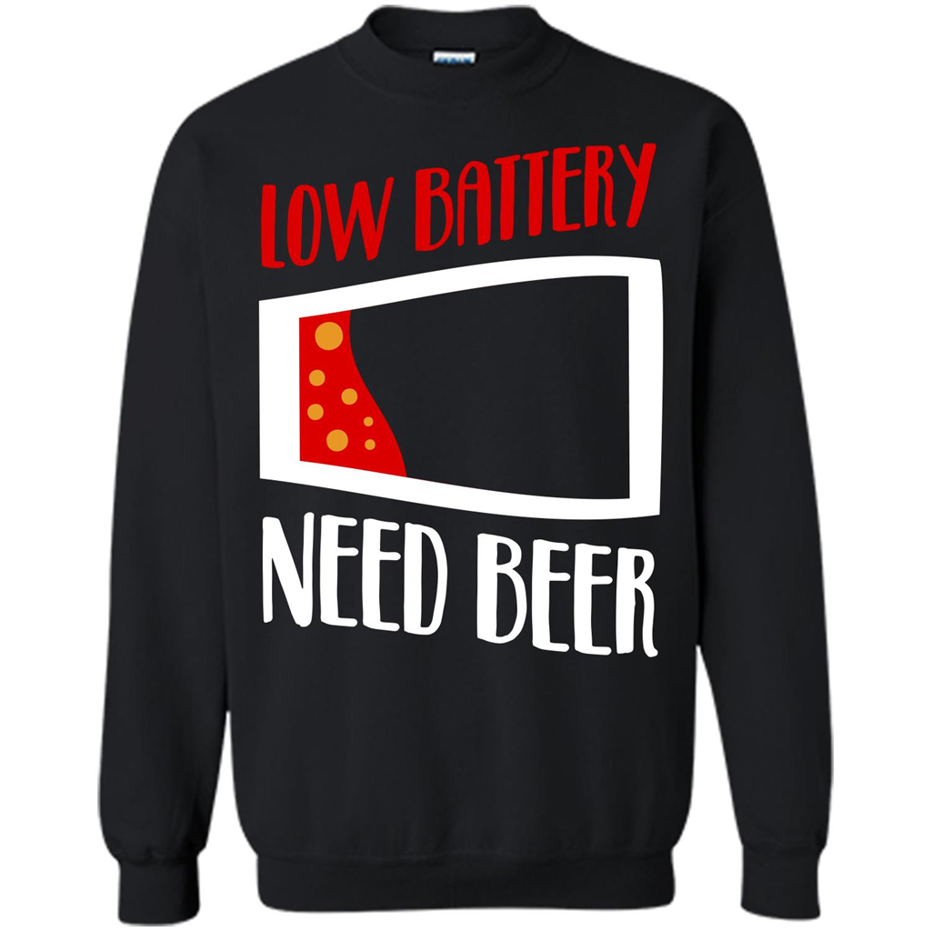 Beer T-shirt Low Battery Need Beer T-shirt Black