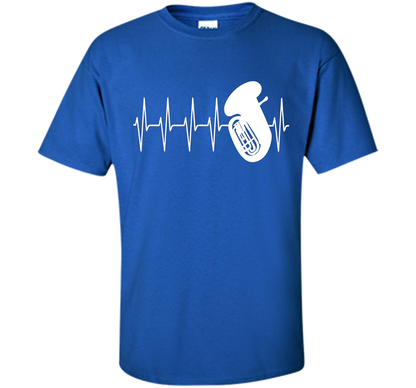 Sousaphone T-shirt Heartbeat Tube Sousaphone Royal