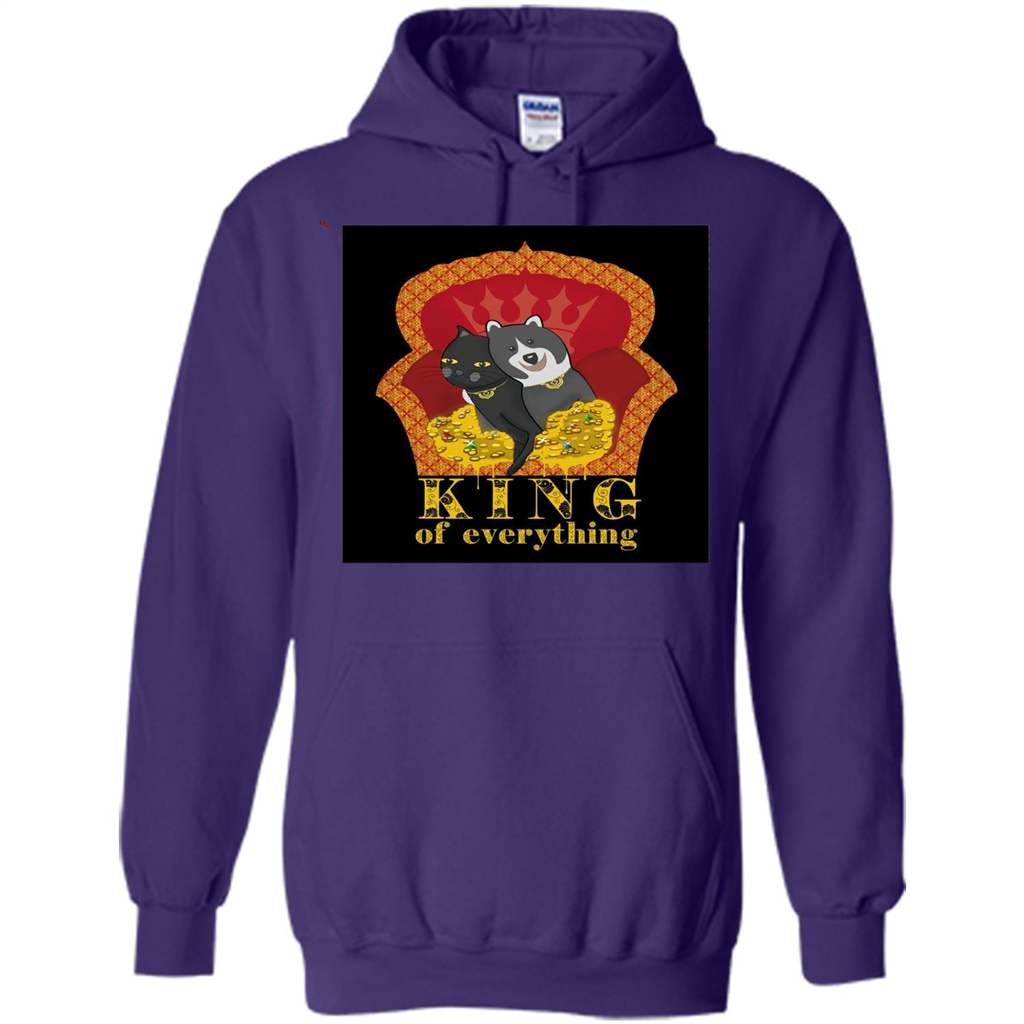 Cats And Dogs Lovers T-shirt King Of Everything Purple