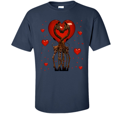 Giraffe Graphic Tee Women Kids Couples Mother's Day Gifts t-shirt Navy