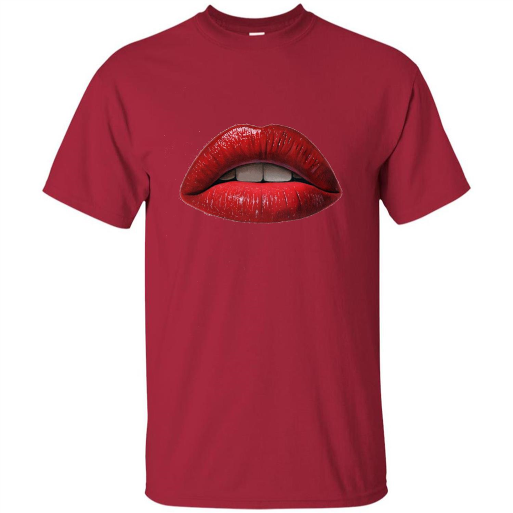 Red Lips T-shirt with Red Lips Art T-shirt Cardinal