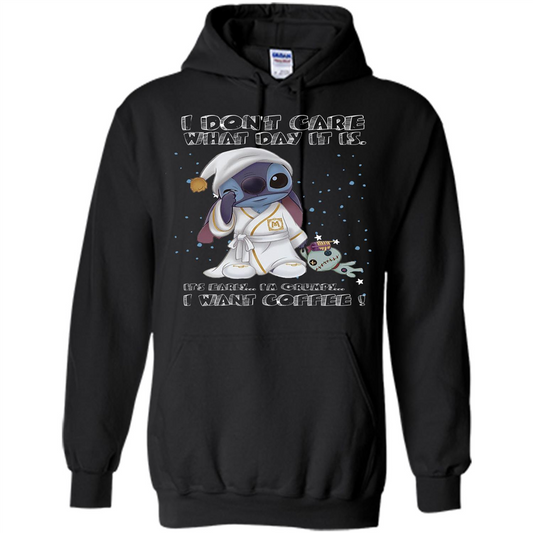 Coffee T-shirt I Don't Care What Day It Is It's Early I Want Coffee T-shirt Orange