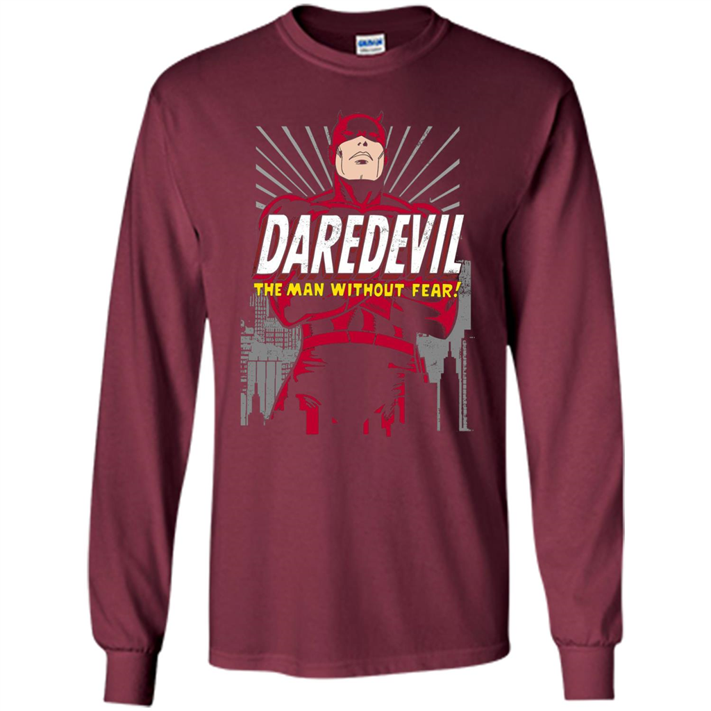 Movies T-shirt Marvel Daredevil The Man Without Fear Maroon