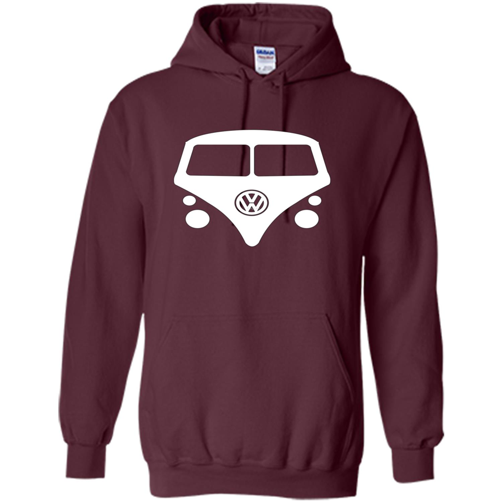 Car Lover T-shirt Split Window Kombi T-shirt Maroon