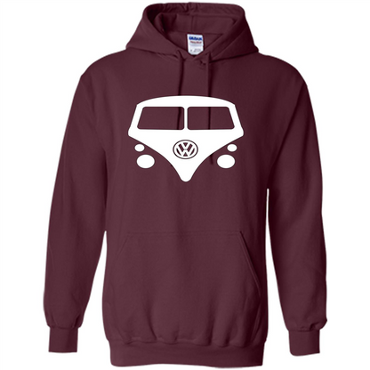 Car Lover T-shirt Split Window Kombi T-shirt Maroon