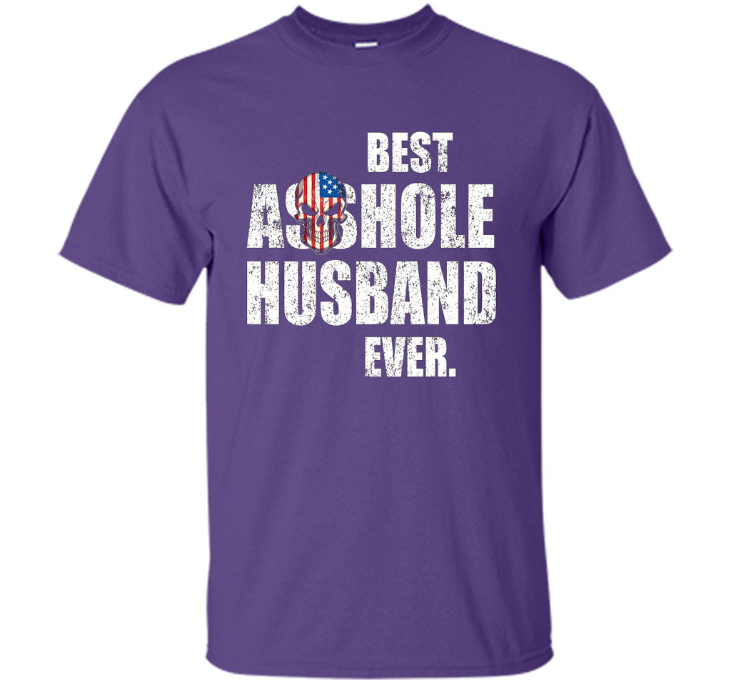 Mens Best Asshole Husband Ever T-shirt Funny Husband Purple