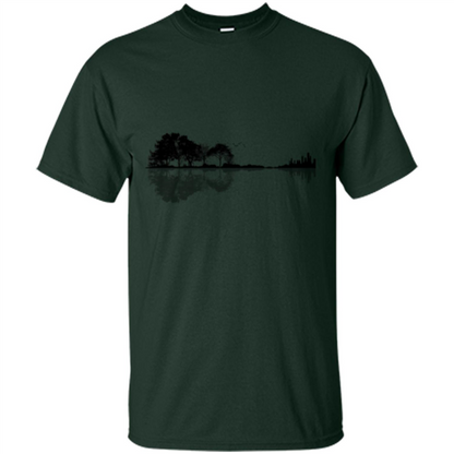 Guitar Lover T-shirt Nature Guitar Forest Green